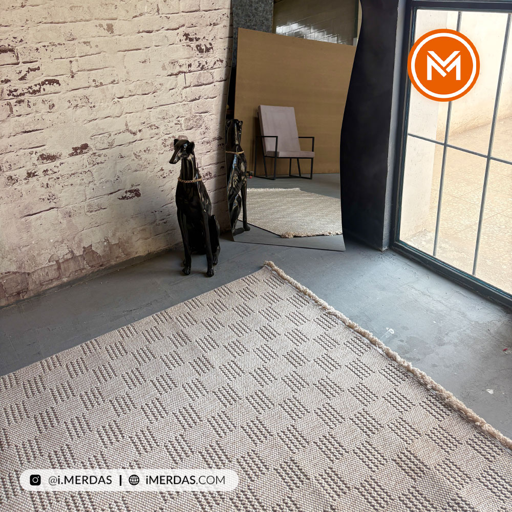 فرش پینترستی کد P12 زمینه نسکافه ای